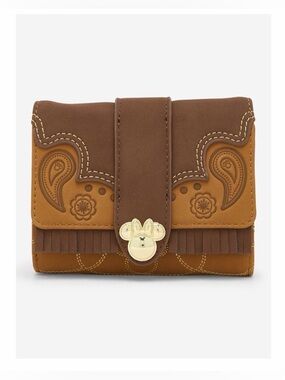 New Loungefly Disney Minnie Mouse Western Patterned Wallet